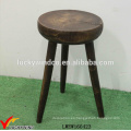 Venta al por mayor apenada ronda madera 3 legged taburete